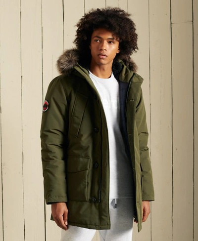 Superdry Men's Everest Parka Coat Green / Surplus Goods Olive - Size: L |  ModeSens