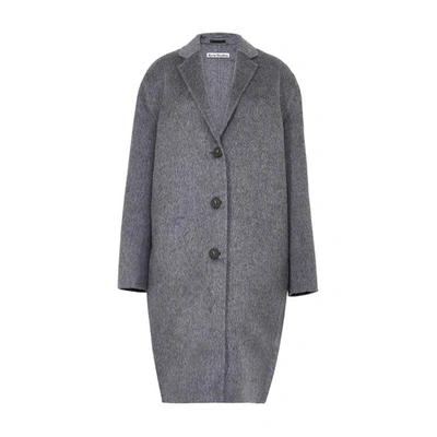 Shop Acne Studios Coat In Grey Melange