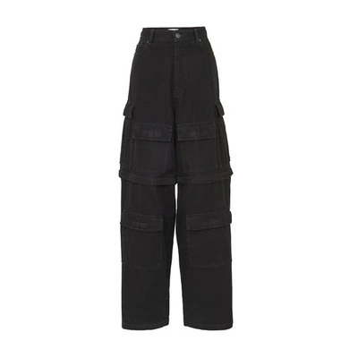 Balenciaga Convertible Denim Cargo Pants In 1105 | ModeSens