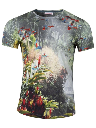 Shop Orlebar Brown Paradise Falls Tee Green In Multicolor