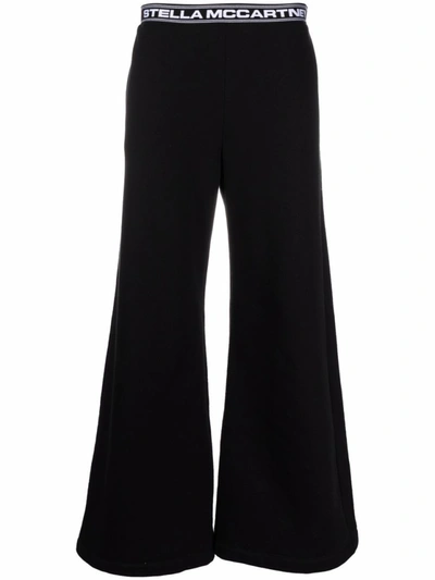 Shop Stella Mccartney Wide-leg Track Trousers In Black