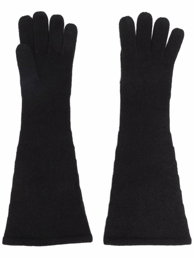 Shop Totême Cashmere Gloves In Black