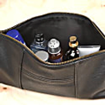 Owen Barry Leather Essentials Bag Black - Pugwash In Essentials
