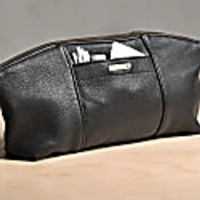 Owen Barry Leather Essentials Bag Black - Pugwash In Essentials