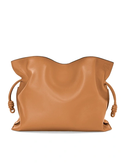 Shop Loewe Xl Flamenco Bag In Brown
