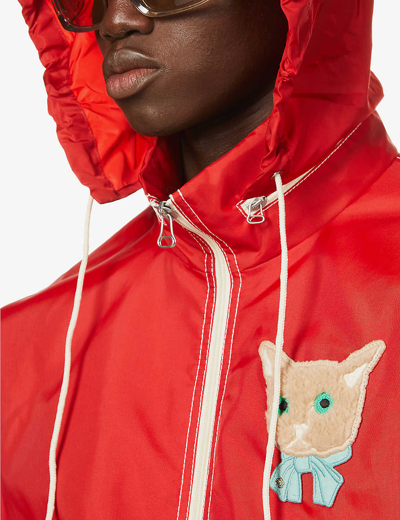 Gucci Cat-embroidered Shell Jacket In Flame Mix | ModeSens