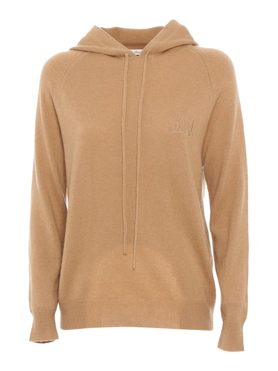 Shop Max Mara Caden Hooded Jumper In Camel