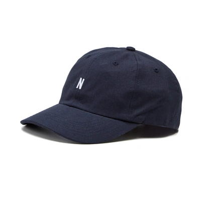 Shop Norse Projects Twill Sports Cap In Navy