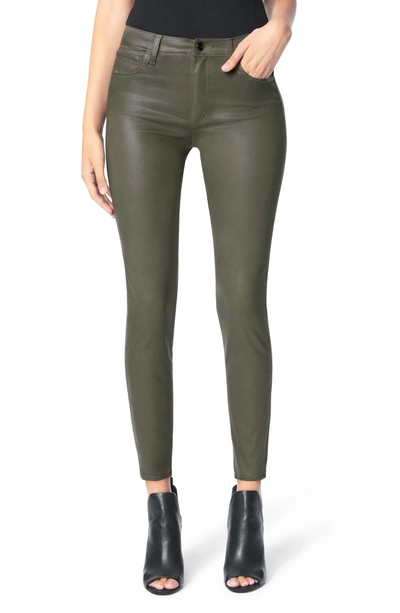 Shop Joe's The Charlie Coated Ankle Skinny Jeans In Autumn Sage