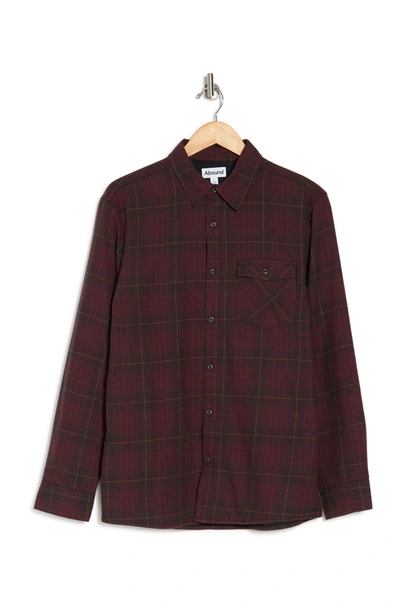 Shop Abound Plaid Shirt Jacket In Brown Shadow Classic Pld
