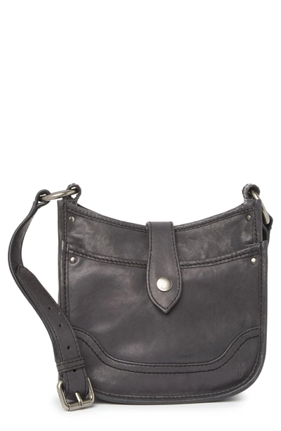 Shop Frye Madison North South Leather Mini Crossbody Bag In Carbon