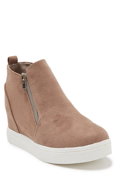 Shop Steve Madden Kids' Wedgie Sneaker In Taupe