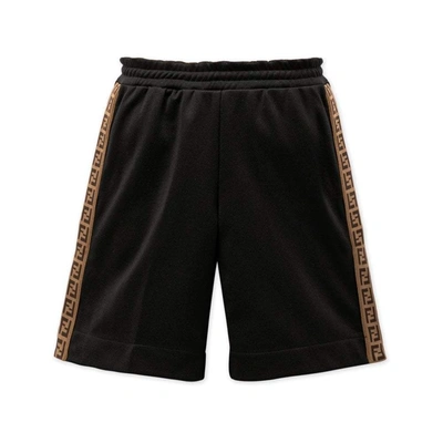 Fendi Boys Side Logo Shorts Black | ModeSens