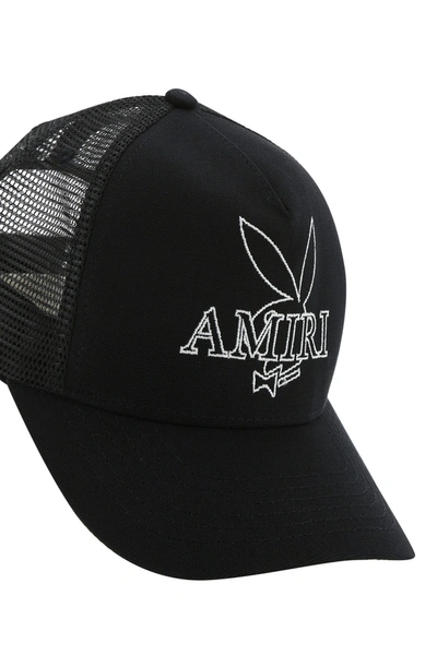 Shop Amiri Black Cotton And Mesh Hat  Black  Uomo Tu