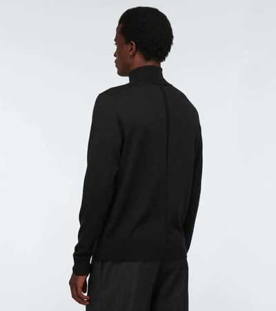 Shop The Row Emile Wool And Silk Turtleneck In Black