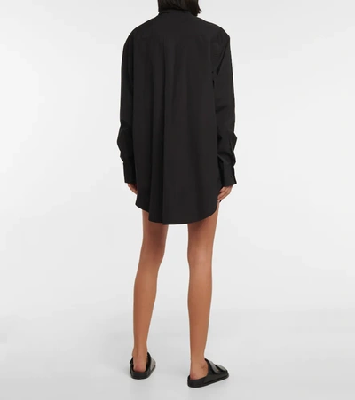 Shop Wardrobe.nyc Cotton Poplin Shirt Dress In Black