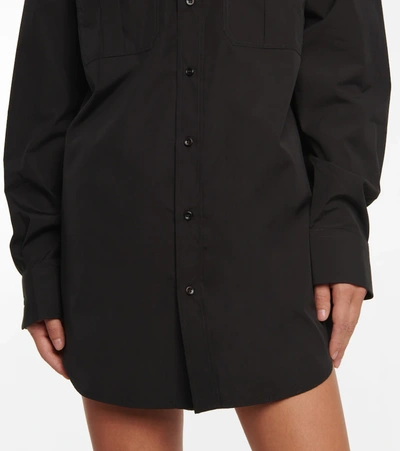 Shop Wardrobe.nyc Cotton Poplin Shirt Dress In Black