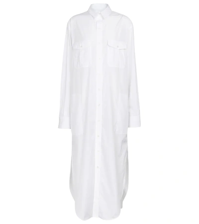 Shop Wardrobe.nyc Wardrobe. Nyc Cotton Poplin Shirt Dress In White