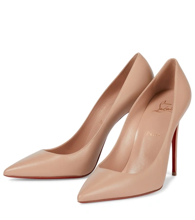 Christian Louboutin Kate 100 Leather Pumps In Beige