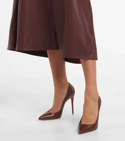 Christian Louboutin So Kate 120 Leather Pumps In Brown