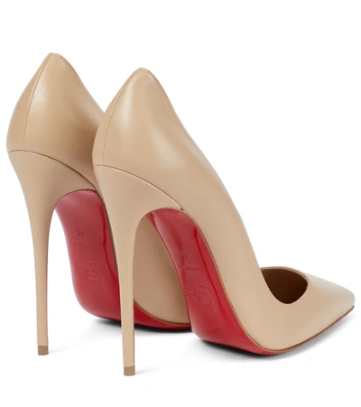 Shop Christian Louboutin So Kate 120 Leather Pumps In Beige