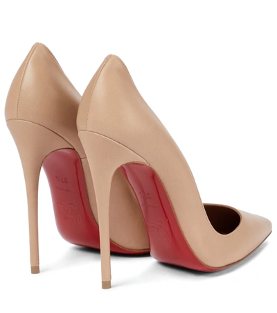 Shop Christian Louboutin So Kate 120 Leather Pumps In Beige