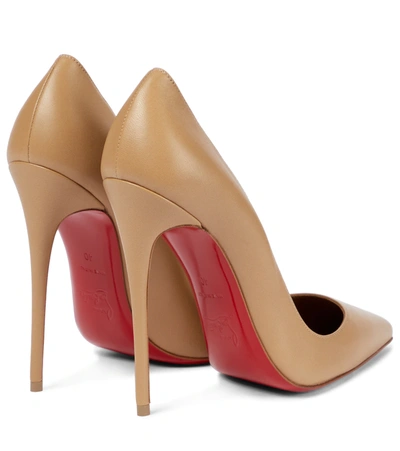 Shop Christian Louboutin So Kate 120 Leather Pumps In Beige