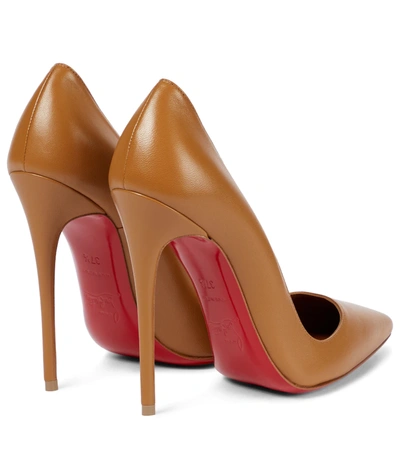 Shop Christian Louboutin So Kate 120 Leather Pumps In Brown