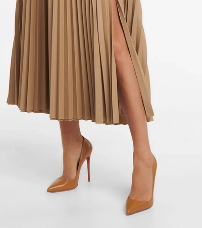 Christian Louboutin So Kate 120 Leather Pumps In Brown