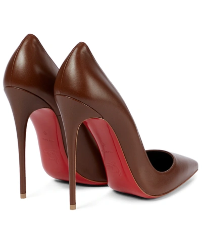 Shop Christian Louboutin So Kate 120 Leather Pumps In Brown