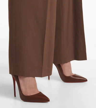 Christian Louboutin So Kate 120 Leather Pumps In Brown