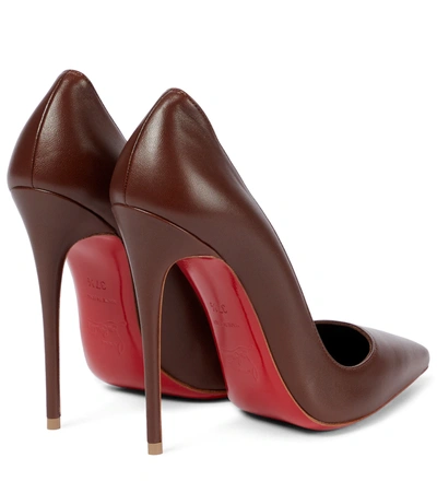 Shop Christian Louboutin So Kate 120 Leather Pumps In Brown