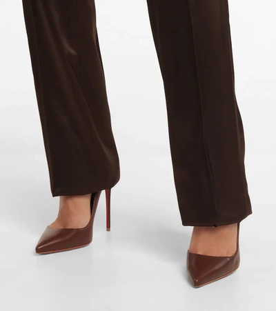 Shop Christian Louboutin So Kate 120 Leather Pumps In Brown