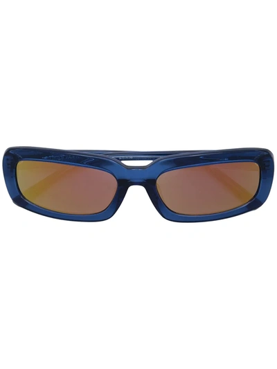 Linda Farrow Rectangle-frame Sunglasses In Blue