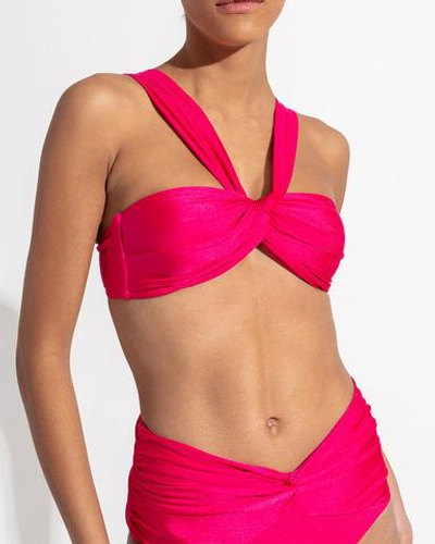 Shop Patbo Off-the-shoulder Bikini Top In Cerise