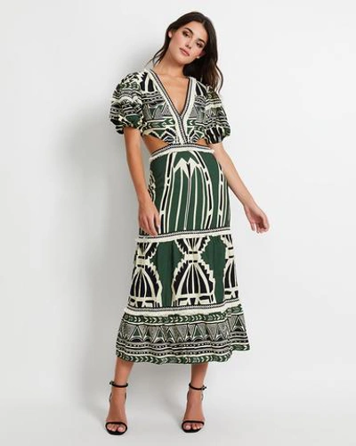 Shop Patbo Fringe Trim Midi Dress In Emerald
