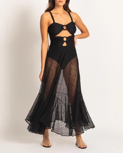 Shop Patbo Sleeveless Lace Beach Dress In Black