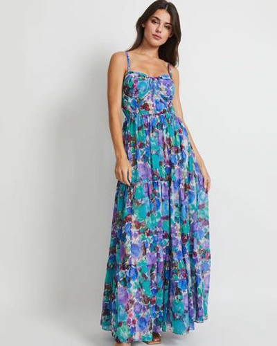 Shop Patbo Blossom Bustier Maxi Dress (online Exclusive) In Violet