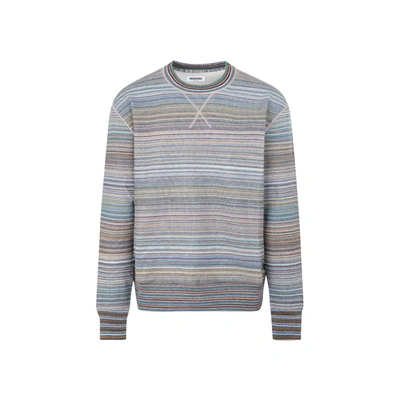 Shop Missoni Striped Crewneck Sweatshirt In Multi