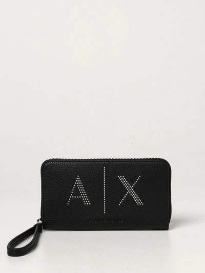 Shop Armani Collezioni Wallet Armani Exchange Wallet In Synthetic Leather In Black