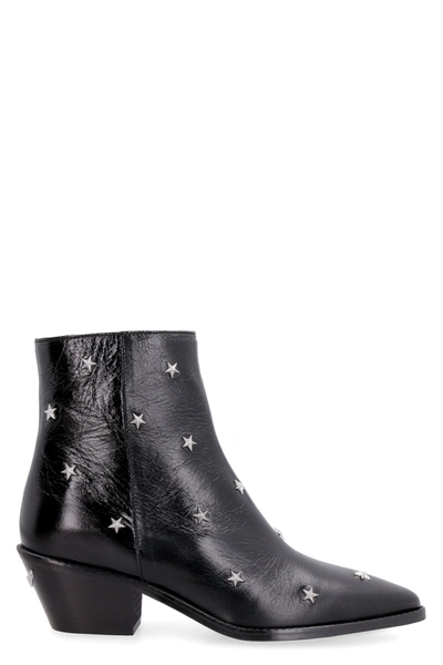 Shop Zadig & Voltaire Tyler Vintage Stars Ankle Boots In Black