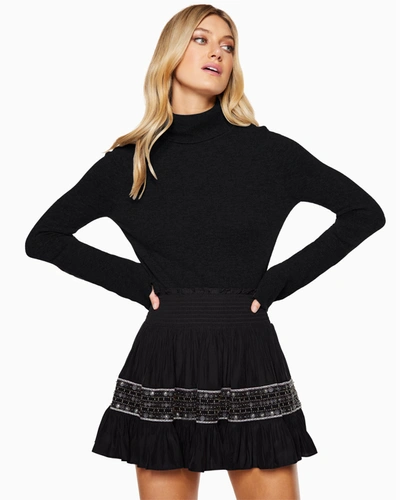 Shop Ramy Brook York Tiered Mini Skirt In Black