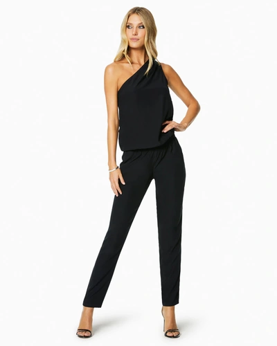 Shop Ramy Brook Lulu One Shoulder Jumpsuit In Black