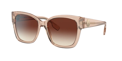 Shop Burberry Woman Sunglass Be4345 Ruth In Brown Gradient