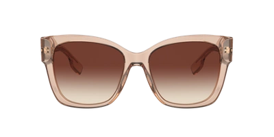 Shop Burberry Woman Sunglass Be4345 Ruth In Brown Gradient