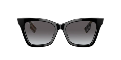 Burberry Be4346 Elsa Irregular-shaped Acetate Sunglasses In Light Grey Gradient Dark Blue