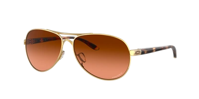 Shop Oakley Woman Sunglasses Oo4079 Feedback In Prizm Brown Gradient