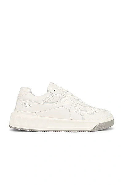 Shop Valentino One Stud Sneakers In Bianco