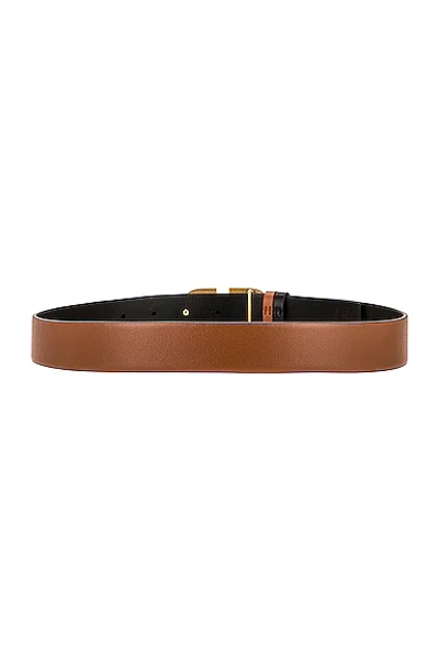 Shop Valentino Vlogo Buckle Belt In Selleria & Nero