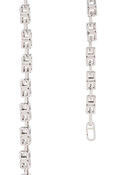 Shop Givenchy Medium G Cube Chain In Silver